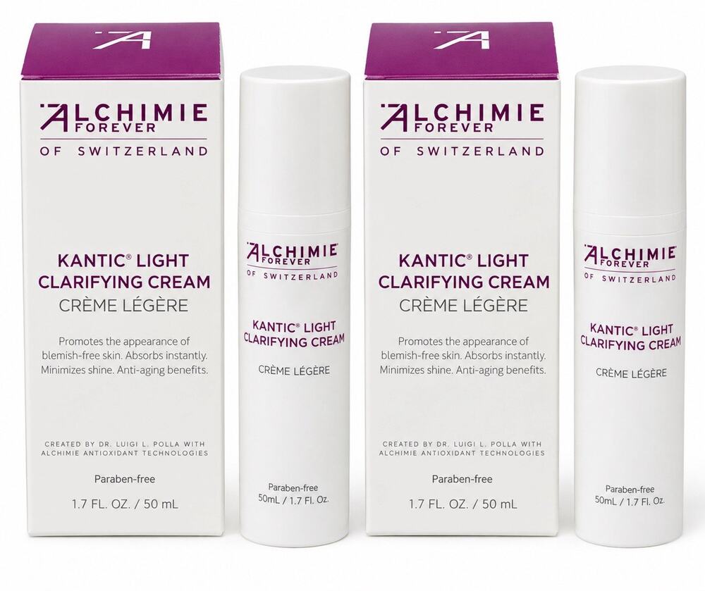 2 Pack Alchimie Forever Kantic Light Clarifying Cream 1.7 oz Paraben-Free NEW